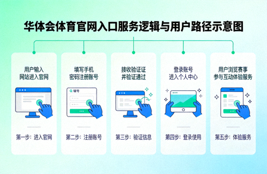 揭秘华体会体育官网入口流畅服务逻辑，展示用户注册与体验路径示意图